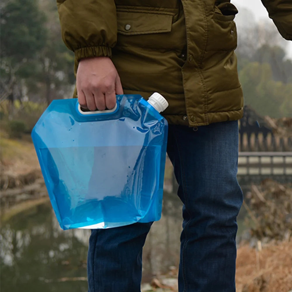 5L / 10L Collapsible Water Container Water Storage Jug Bag for Camping Hiking Emergency Survival