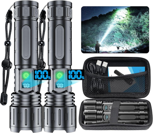 Flashlights 20000 High Lumens Rechargeable - 1500 Meters Long Beam Super