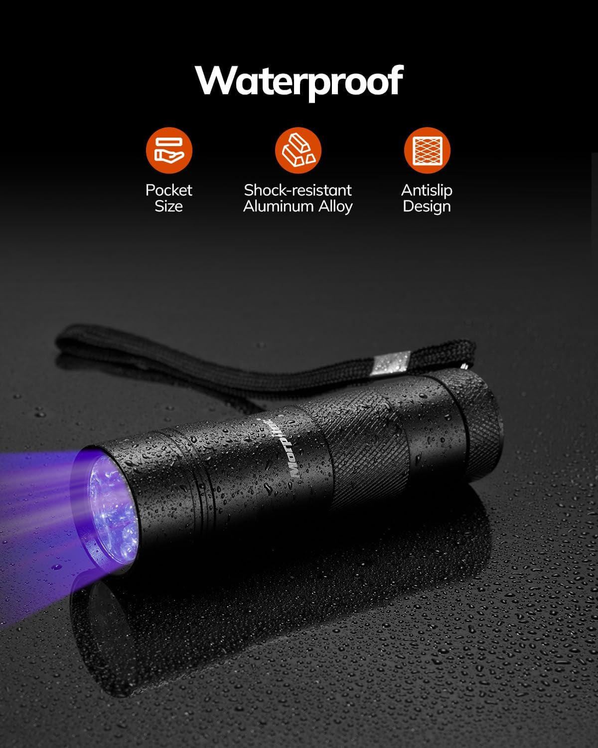 Blacklight Flashlights Uv Flashlight,12 LED 395Nm Ultraviolet Blacklight 2 PCS Black Light Flashlight Mini, Torch Light Pet Urine Detector Light for Dog/Cat, Dry Stains,Resin Curing,Bed Bug