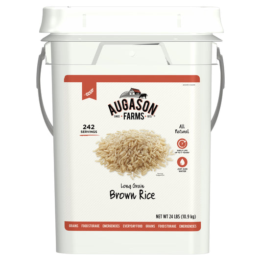 Long Grain Brown Rice Emergency Food Storage Pail