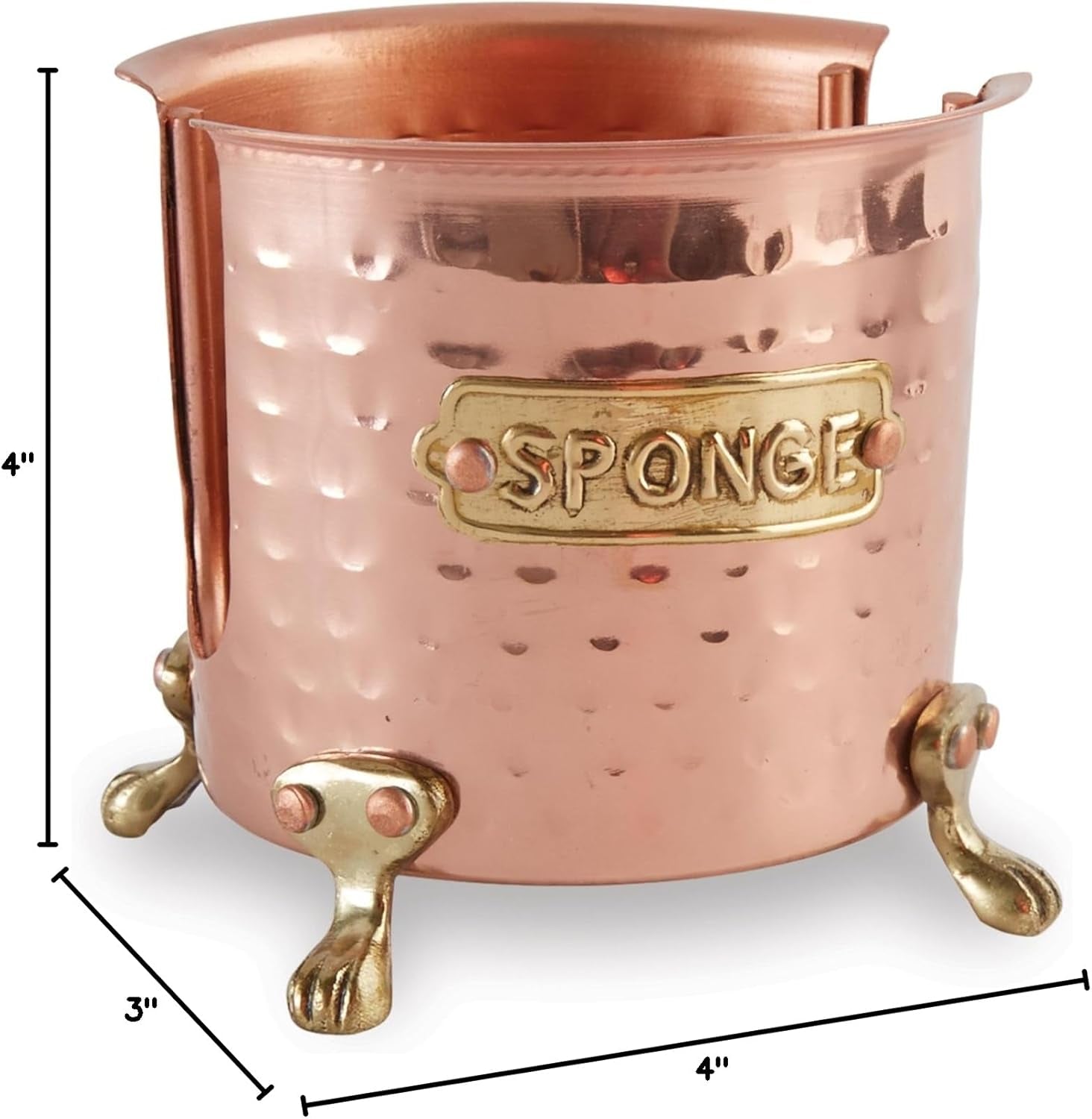 Kitchen Sponge Holder Caddy, Copper