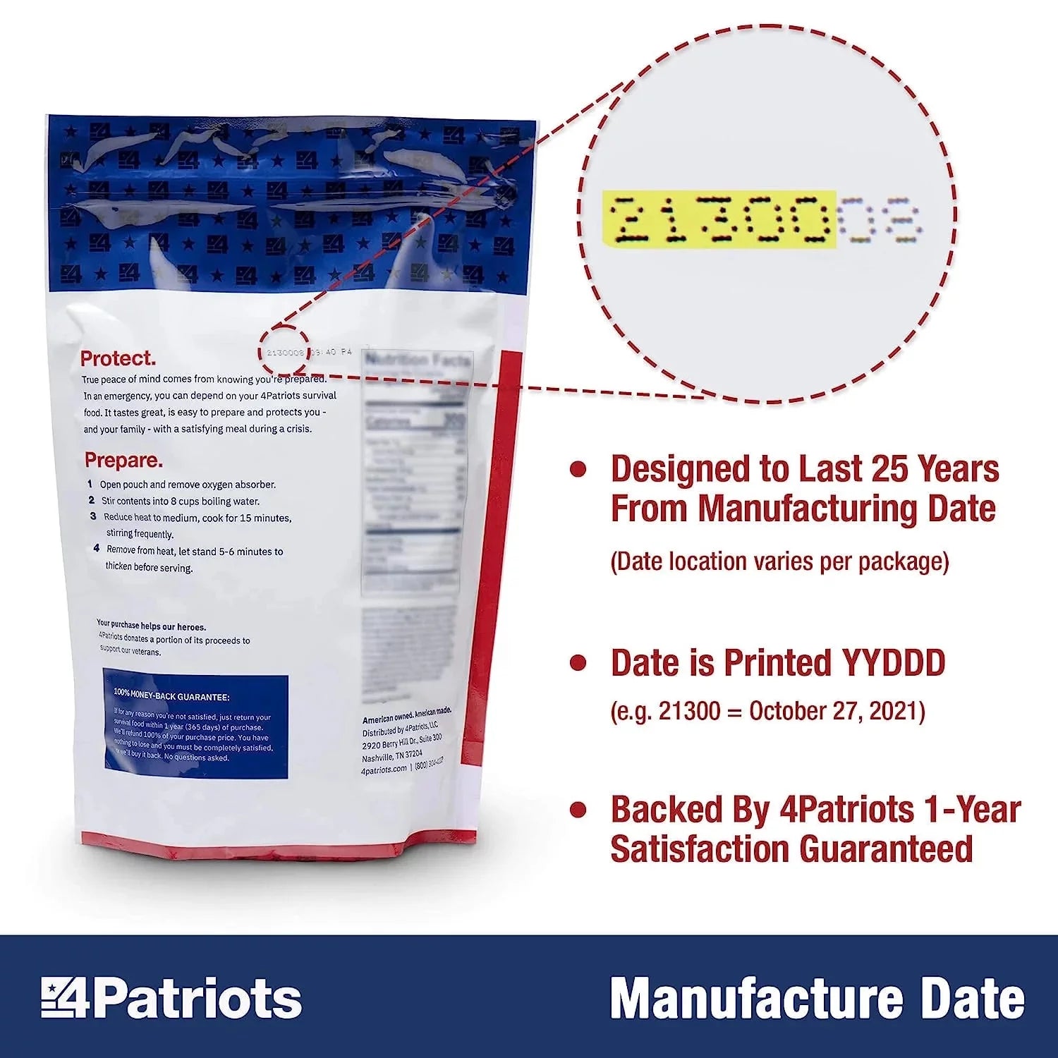 : 3-Month Survival Food Kit - Emergency Food Supply - Freeze Dried Food - Designed to Last 25 Years - 688 Servings - 135,840 Total Calories - Disaster-Resistant Packaging